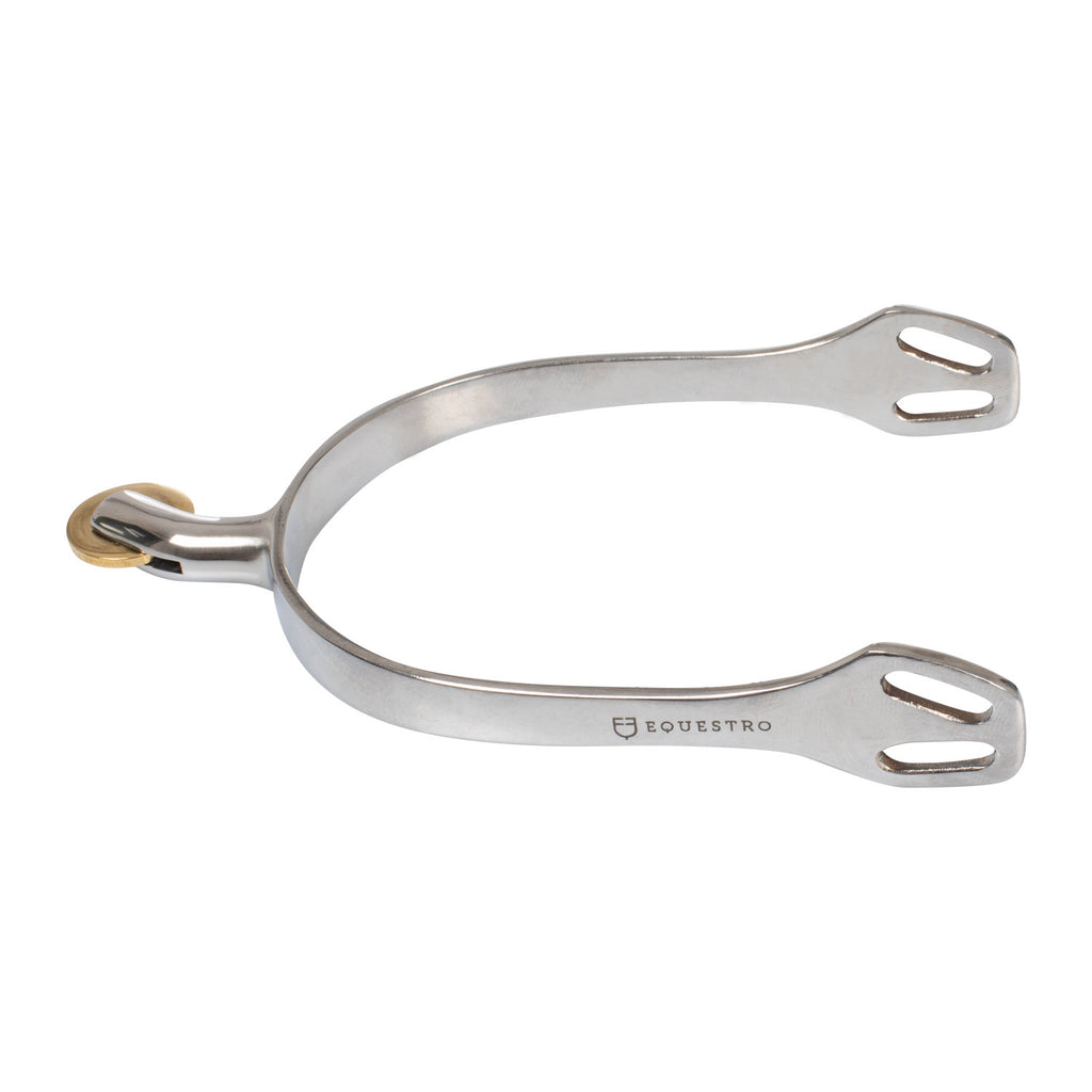 English spurs with horizontal brass rowel