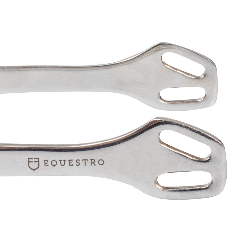 English spurs with horizontal brass rowel