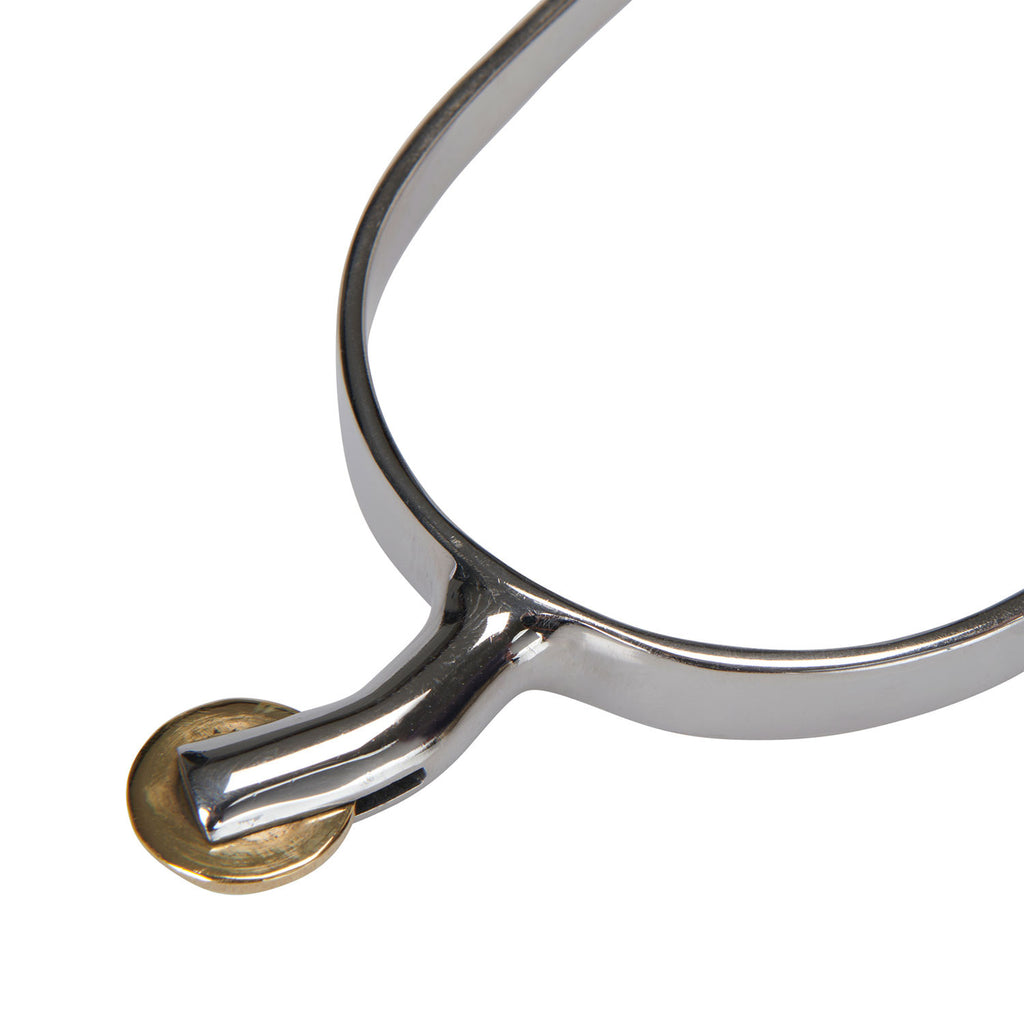 English spurs with horizontal curved rowel