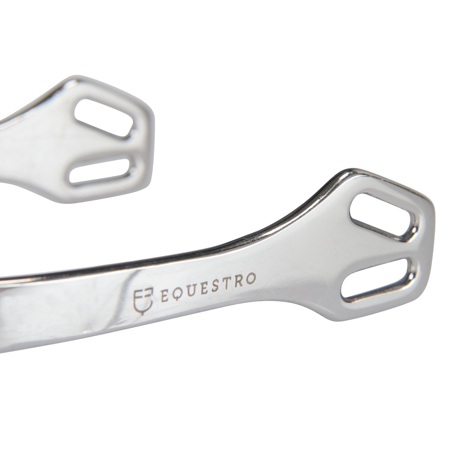English spurs with horizontal curved rowel