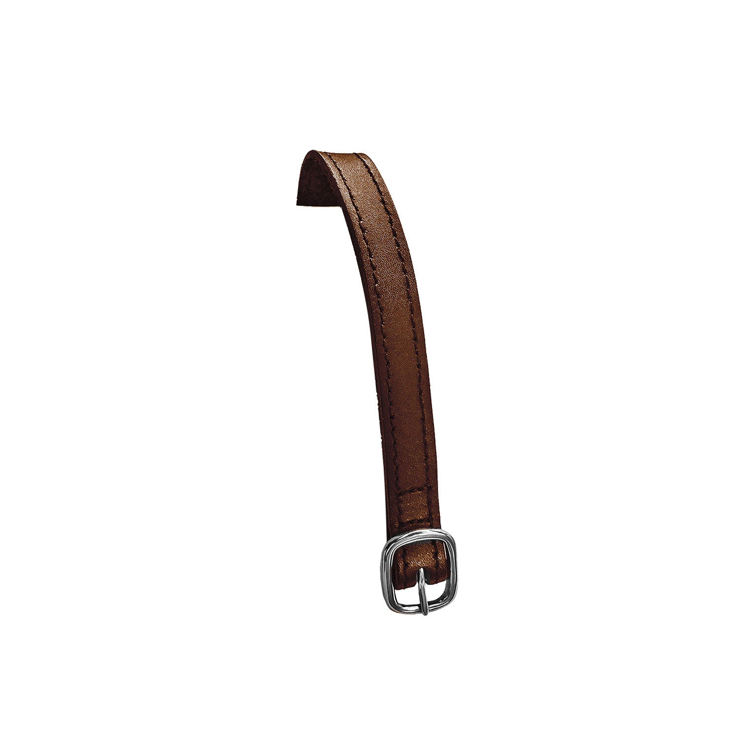 Equestro Laces for spurs in leather with silver buckle