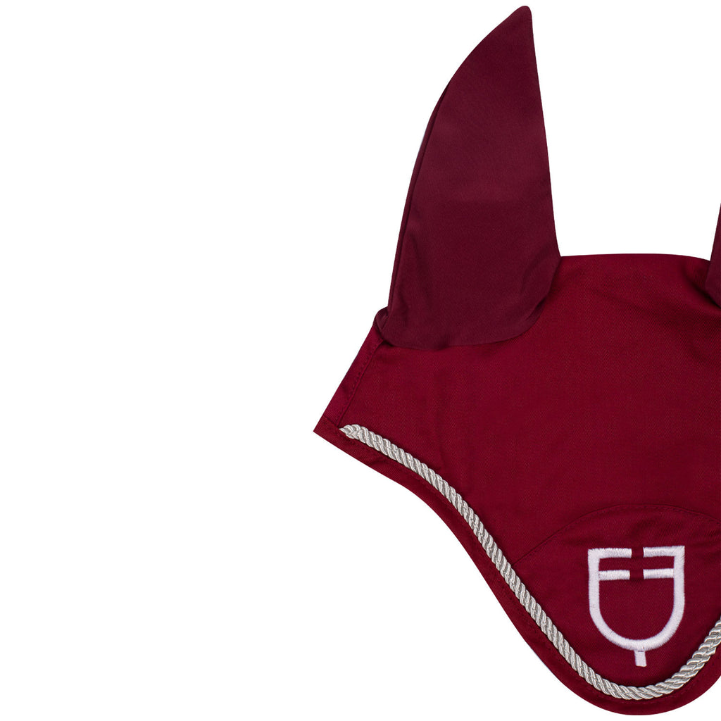 Fly veil in cotton with central logo