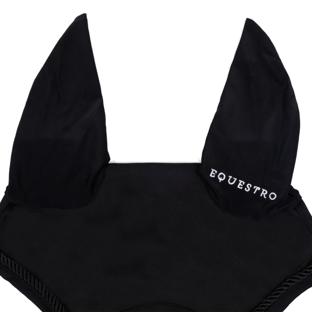 Fly veil in cotton with central logo