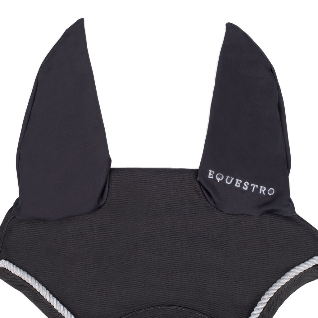 Fly veil in cotton with central logo