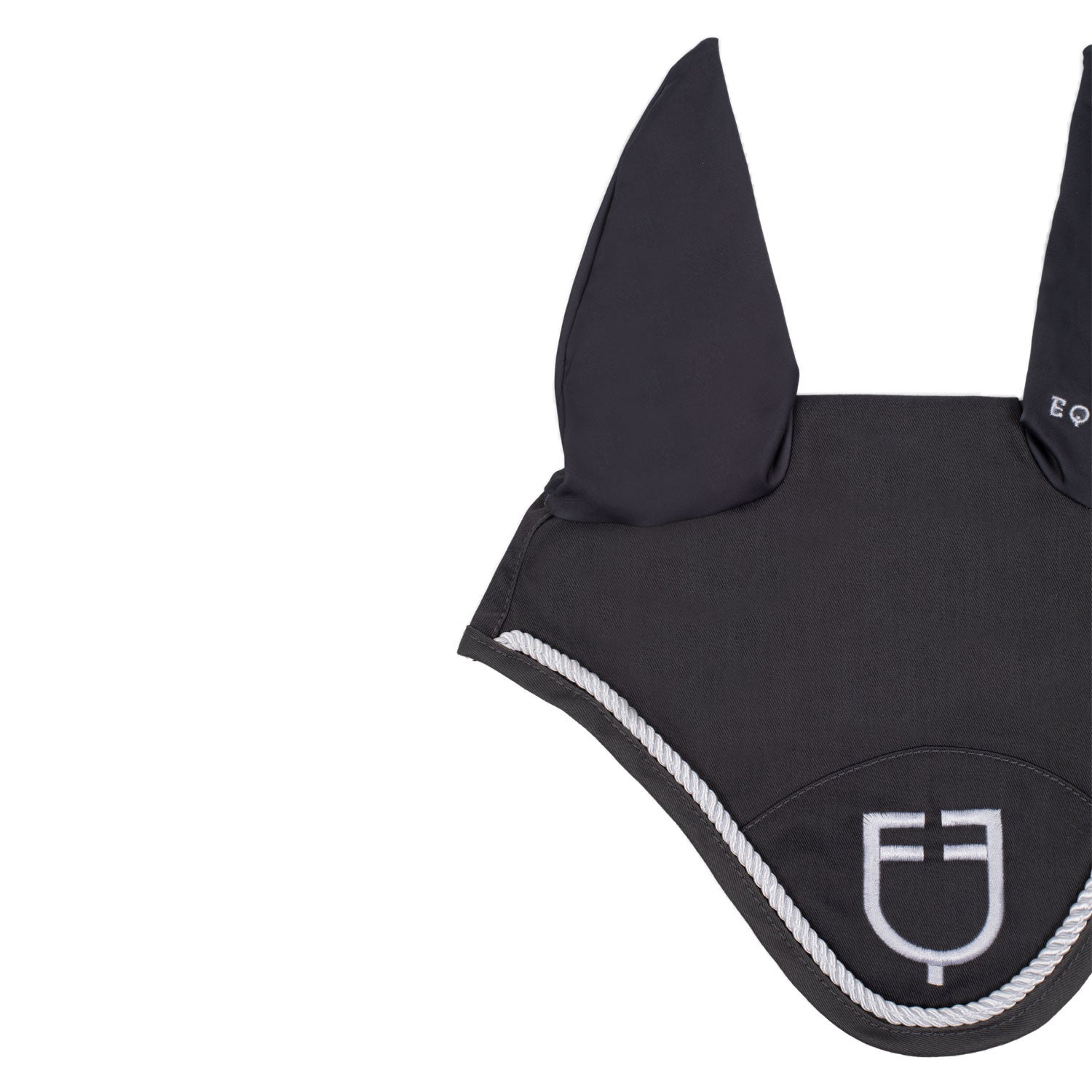 Fly veil in cotton with central logo