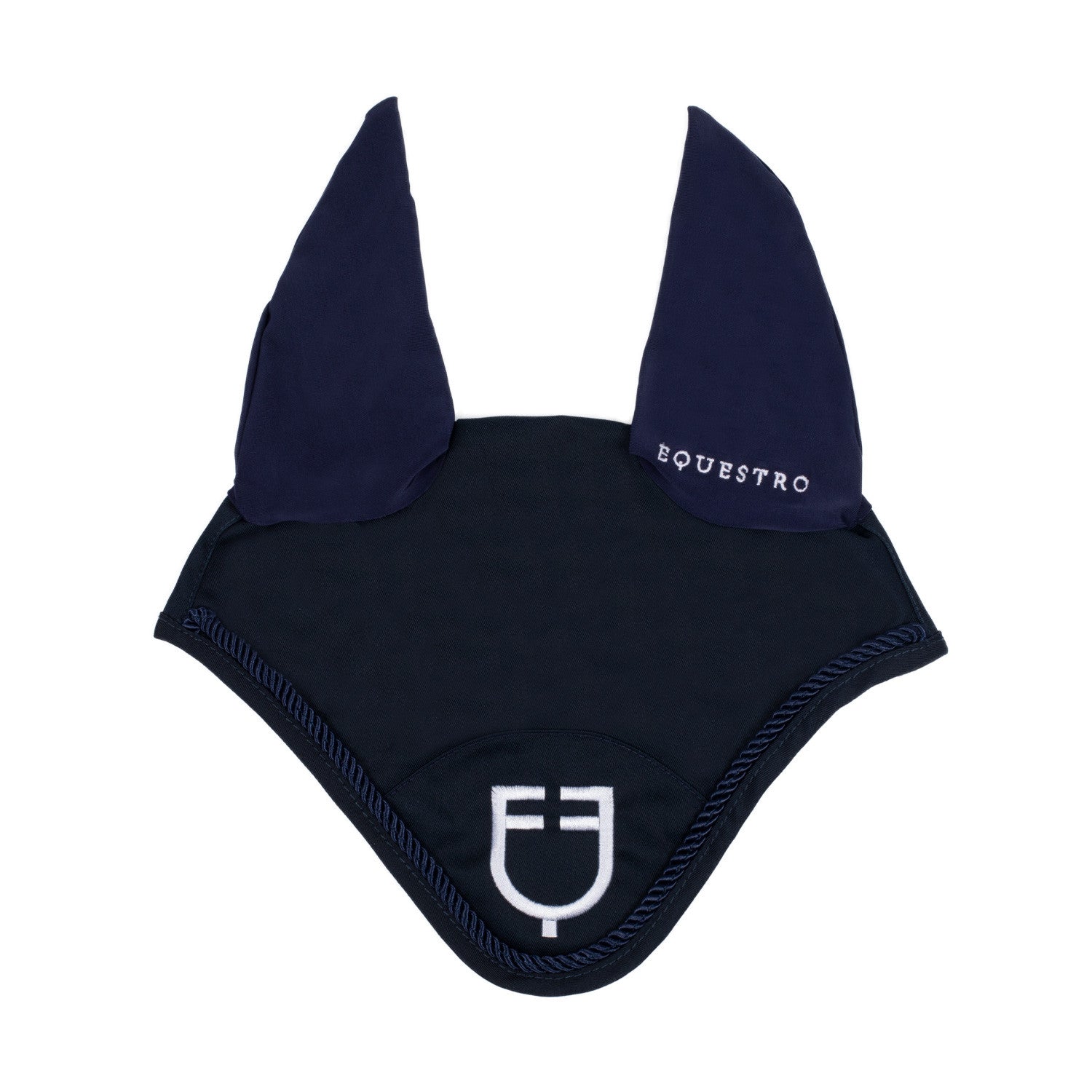 Equestro Fly veil in cotton with central logo