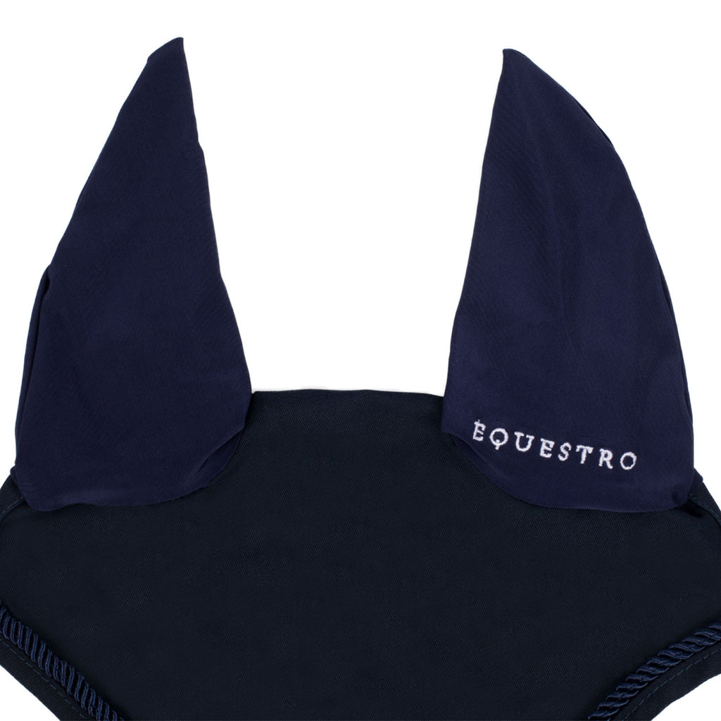 Fly veil in cotton with central logo