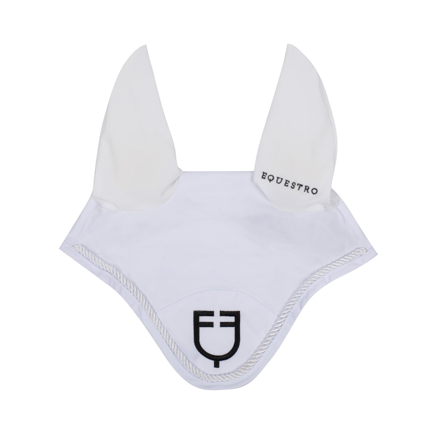 Equestro Fly veil in cotton with central logo