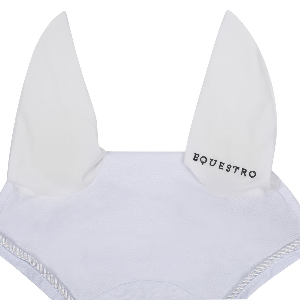 Fly veil in cotton with central logo