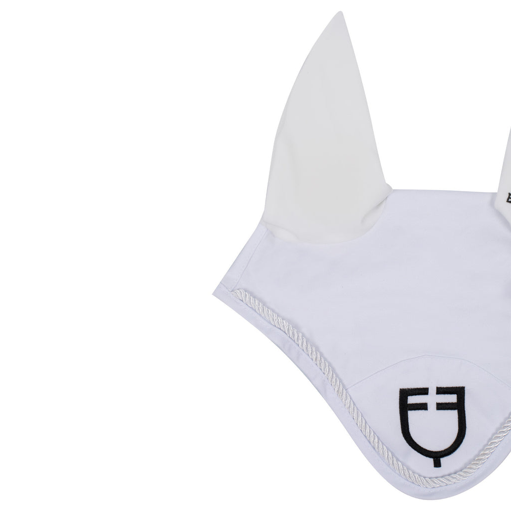 Fly veil in cotton with central logo