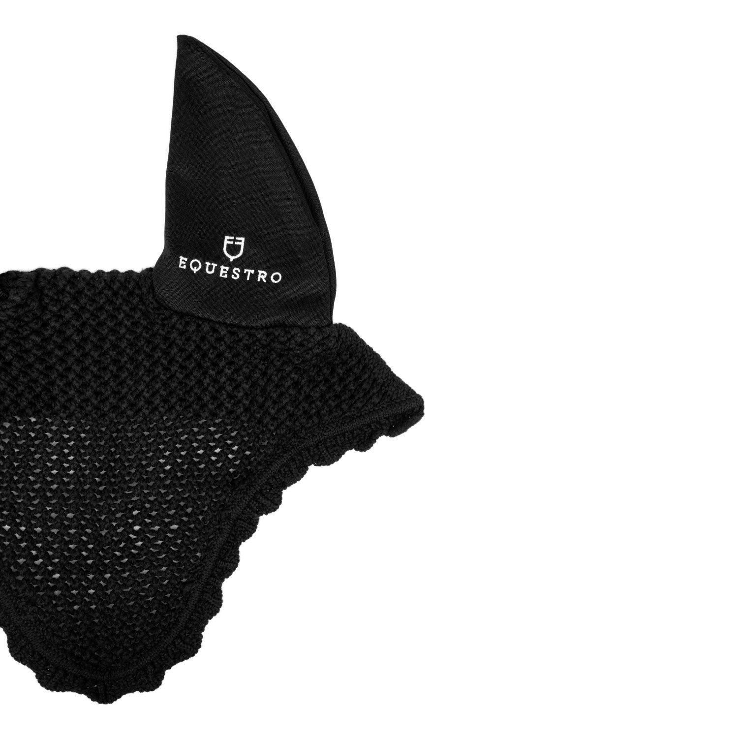 Knitted fly veil with elastic ears