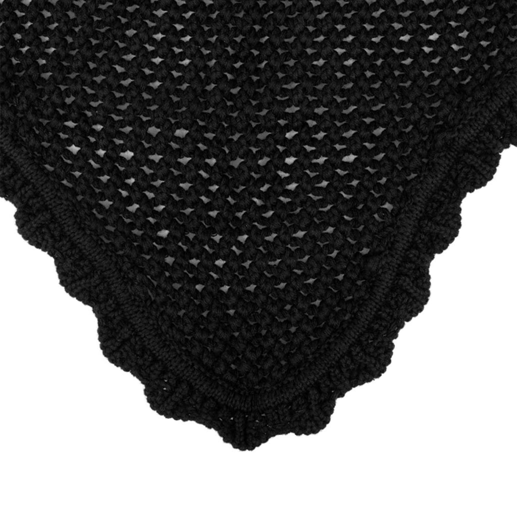 Knitted fly veil with elastic ears