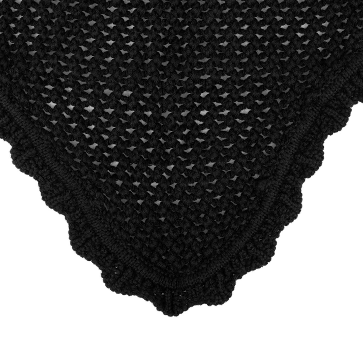 Knitted fly veil with elastic ears