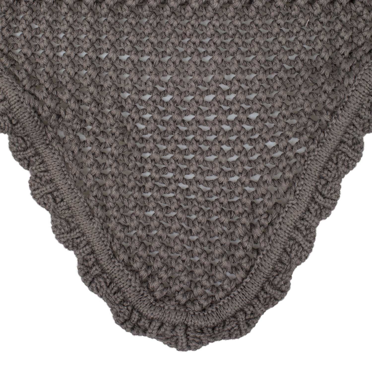 Knitted fly veil with elastic ears