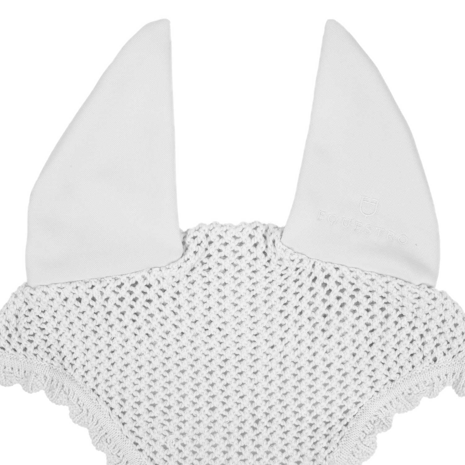 Knitted fly veil with elastic ears