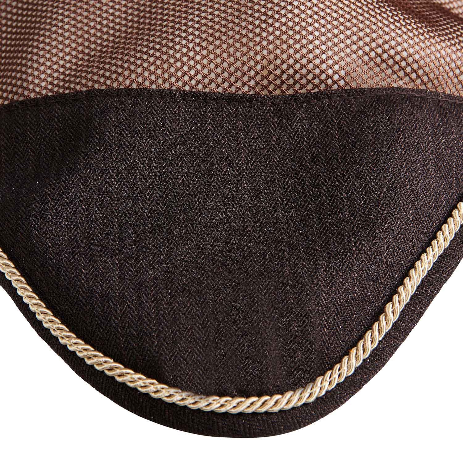 Cotton fly veil and perforated mesh fabric