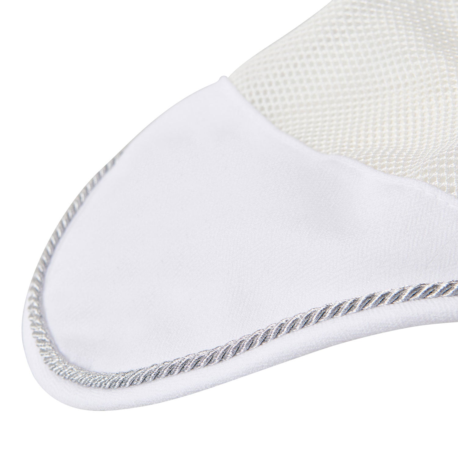 Cotton fly veil and perforated mesh fabric