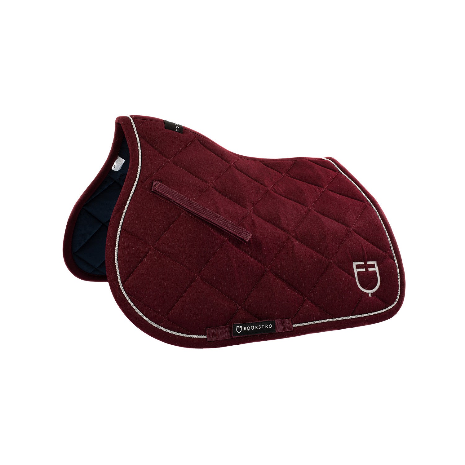 Jumping saddle pad in cotton with trimmings with logo