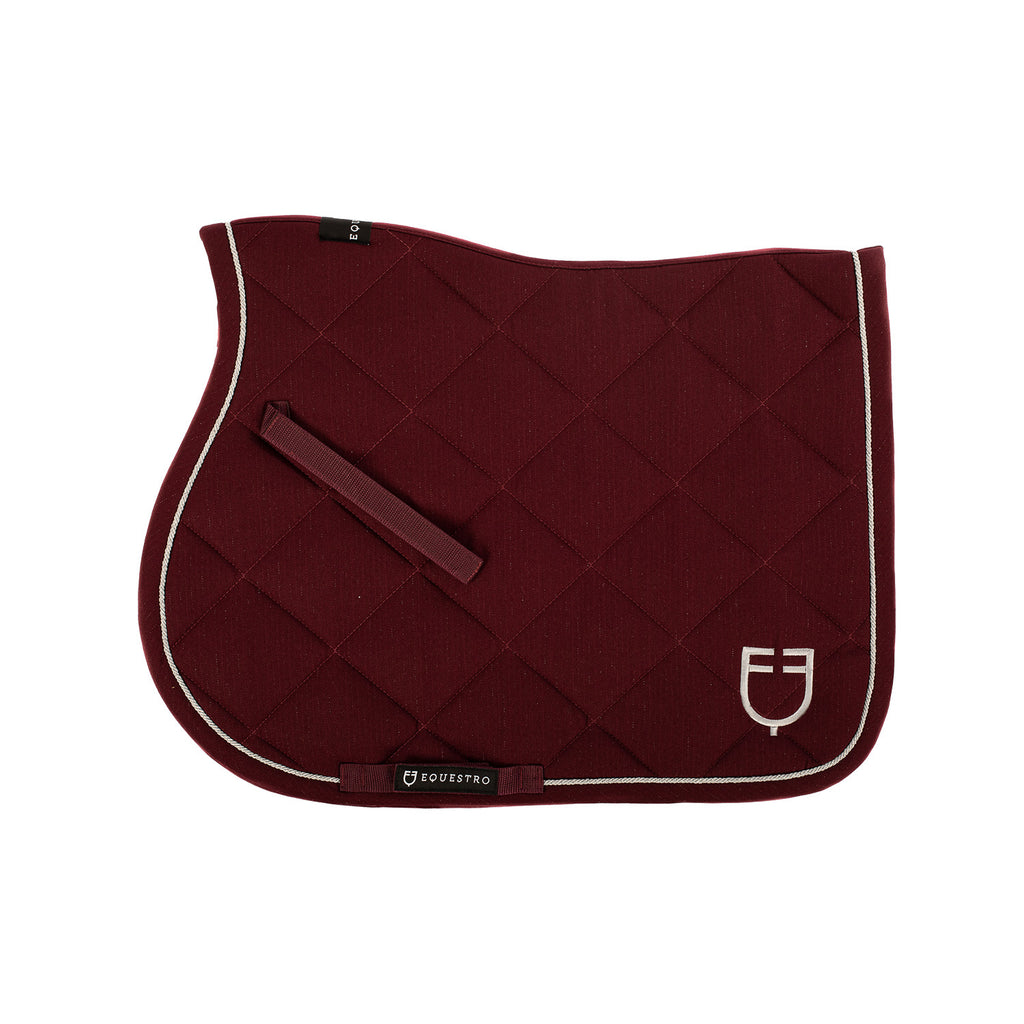 Jumping saddle pad in cotton with trimmings with logo
