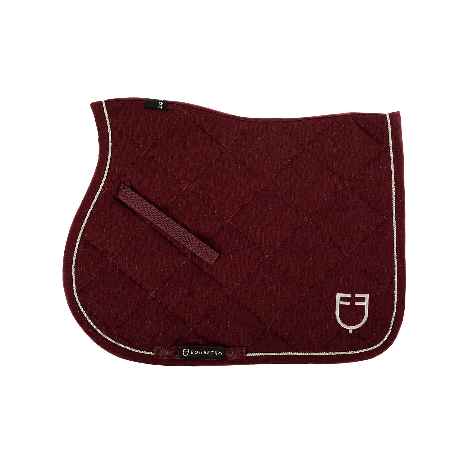 Jumping saddle pad in cotton with trimmings with logo