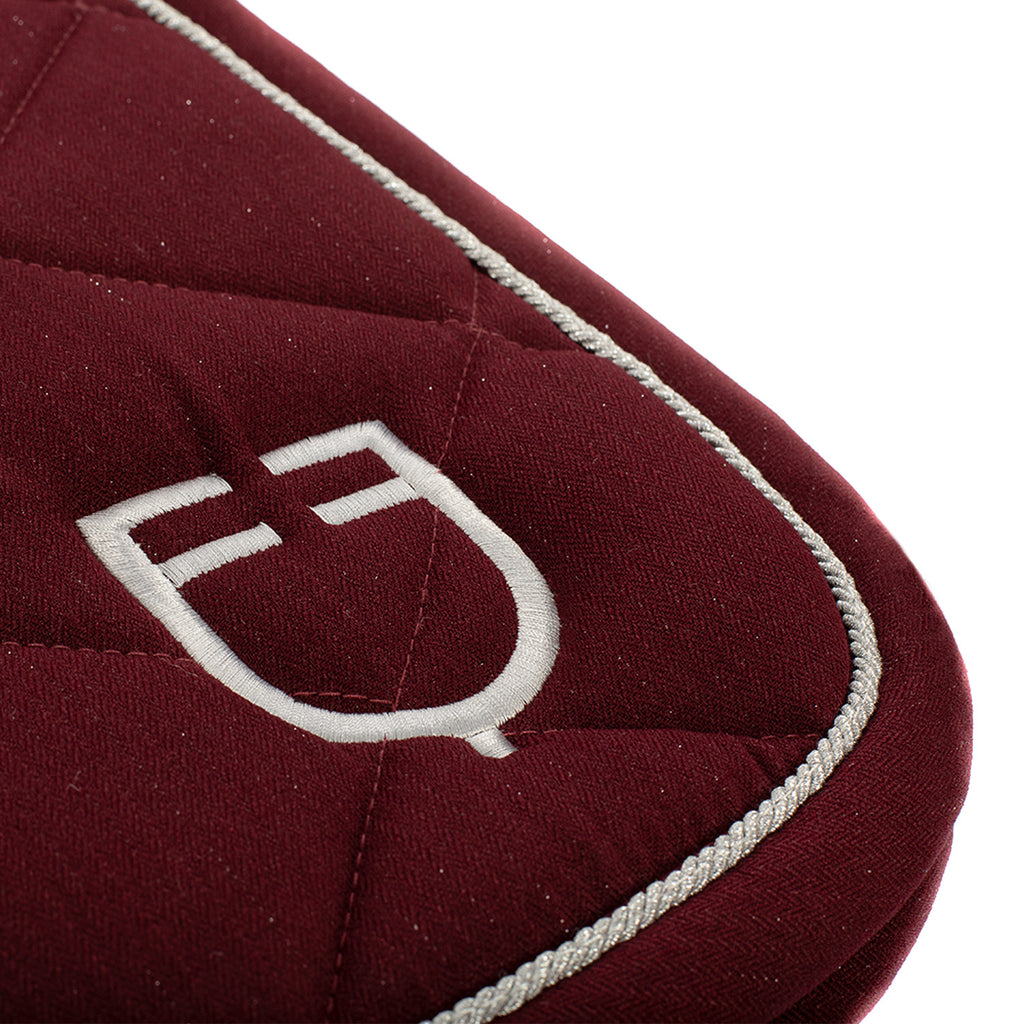 Jumping saddle pad in cotton with trimmings with logo