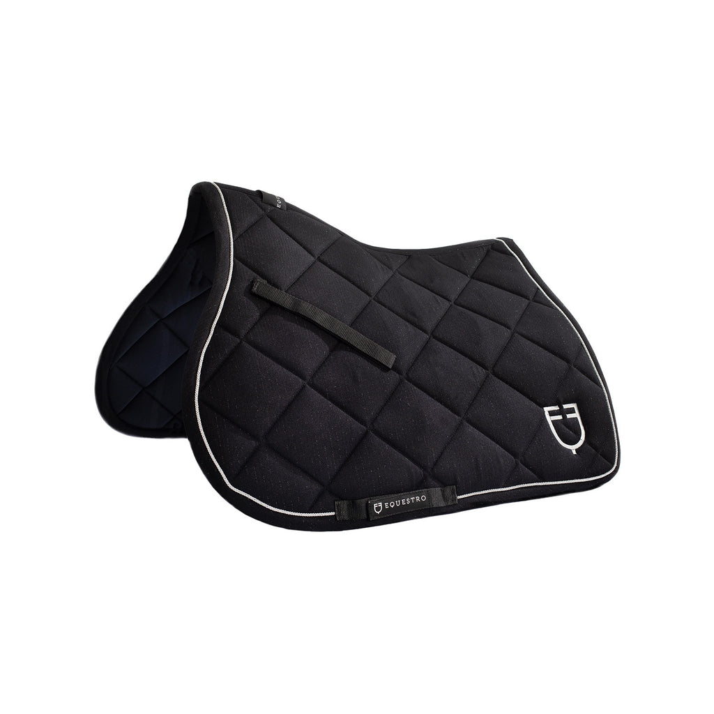 Jumping saddle pad in cotton with trimmings with logo