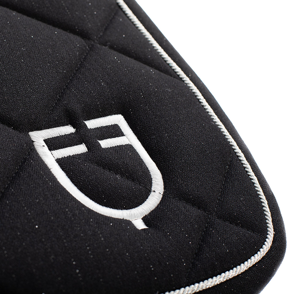 Jumping saddle pad in cotton with trimmings with logo