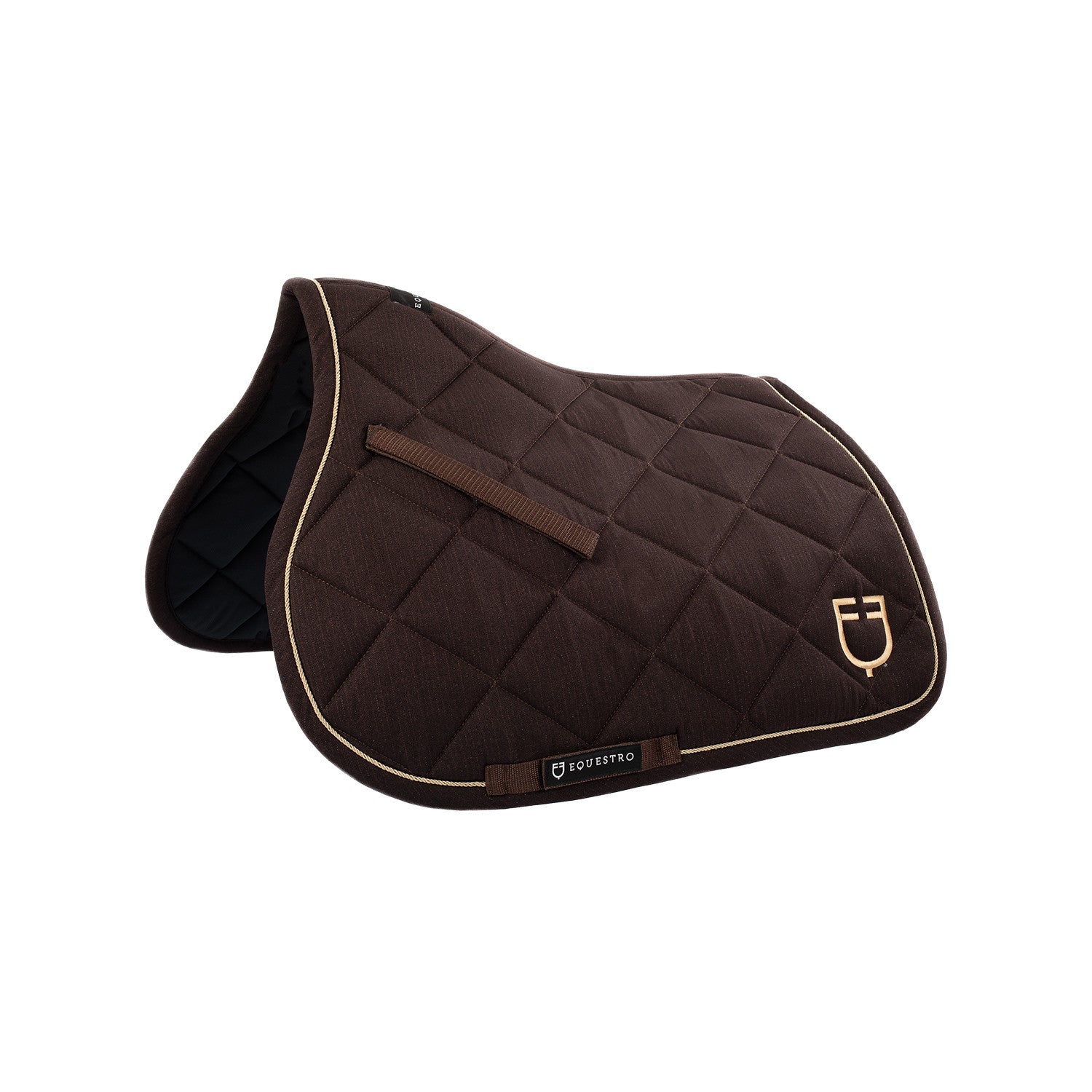 Jumping saddle pad in cotton with trimmings with logo