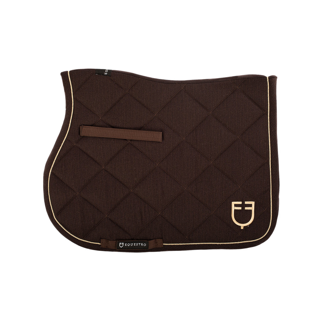 Jumping saddle pad in cotton with trimmings with logo