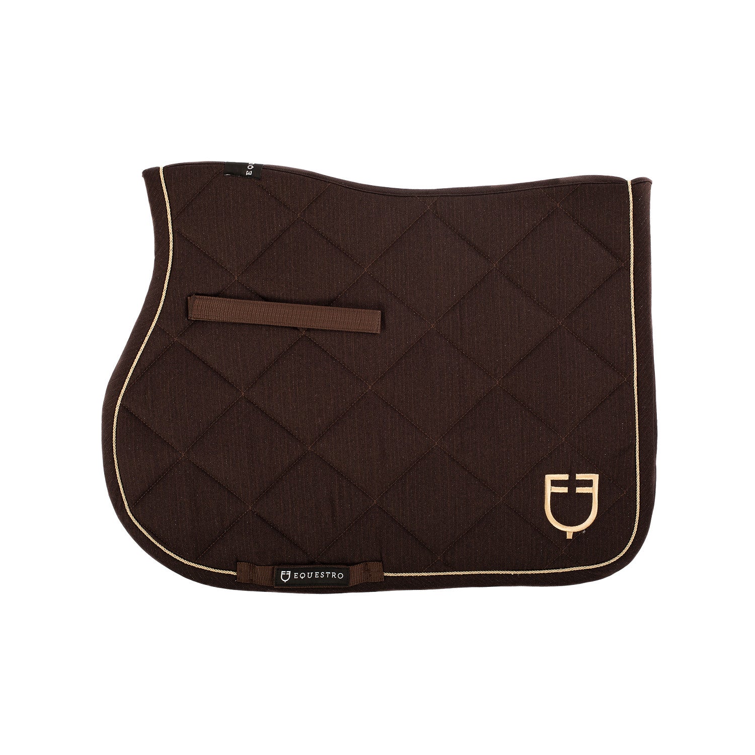 Jumping saddle pad in cotton with trimmings with logo