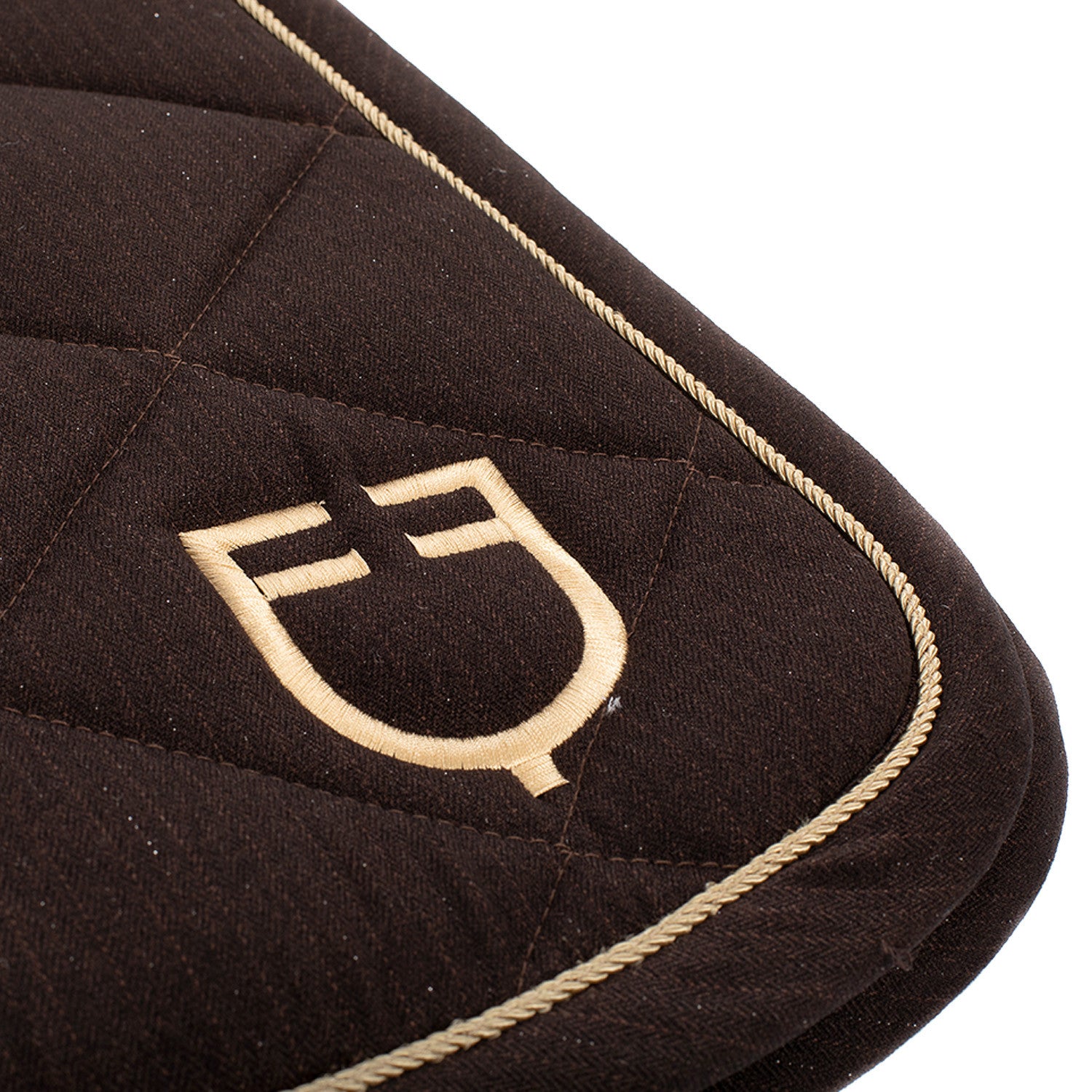 Jumping saddle pad in cotton with trimmings with logo