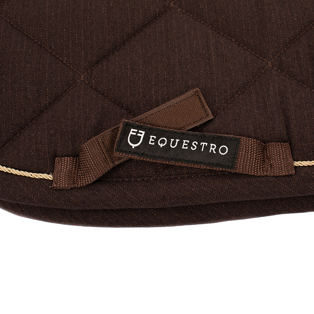 Jumping saddle pad in cotton with trimmings with logo