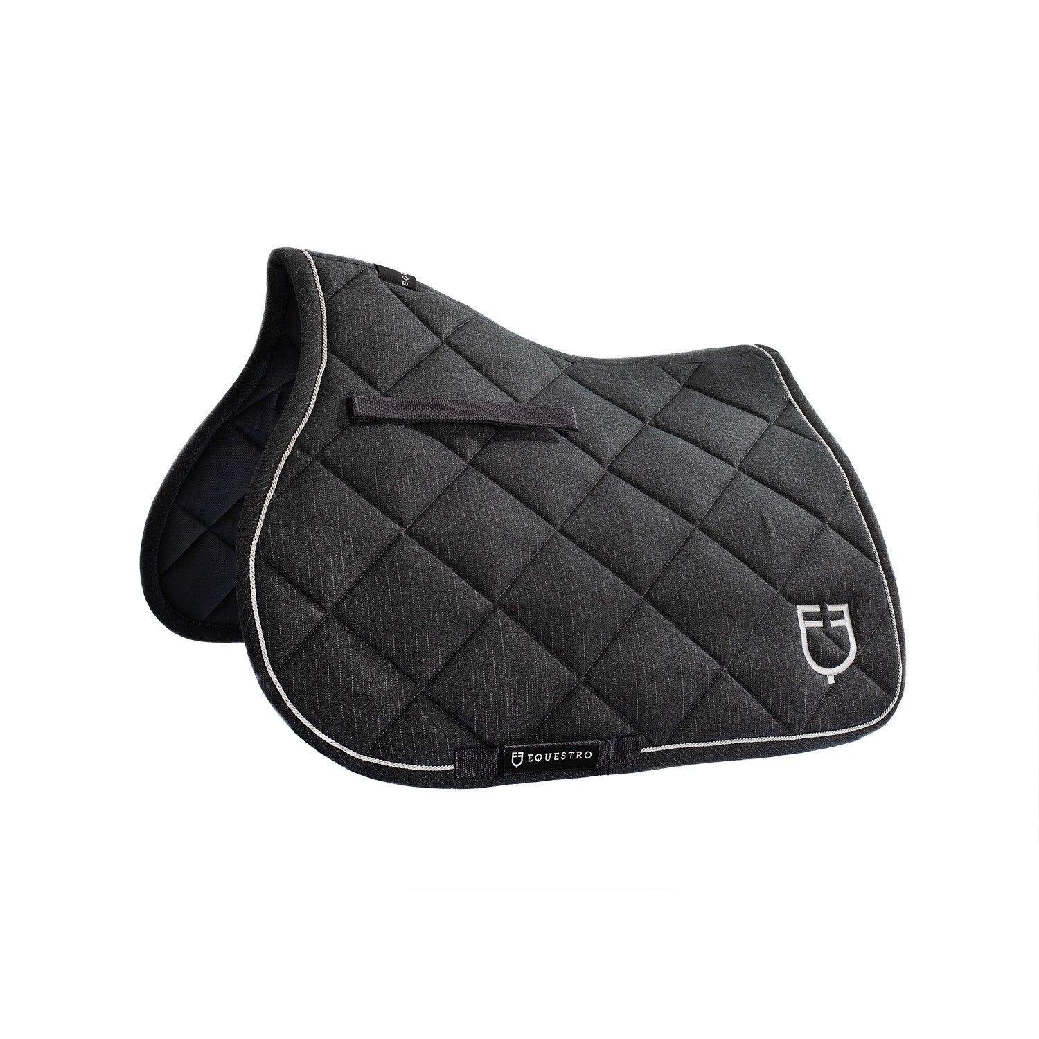 Jumping saddle pad in cotton with trimmings with logo