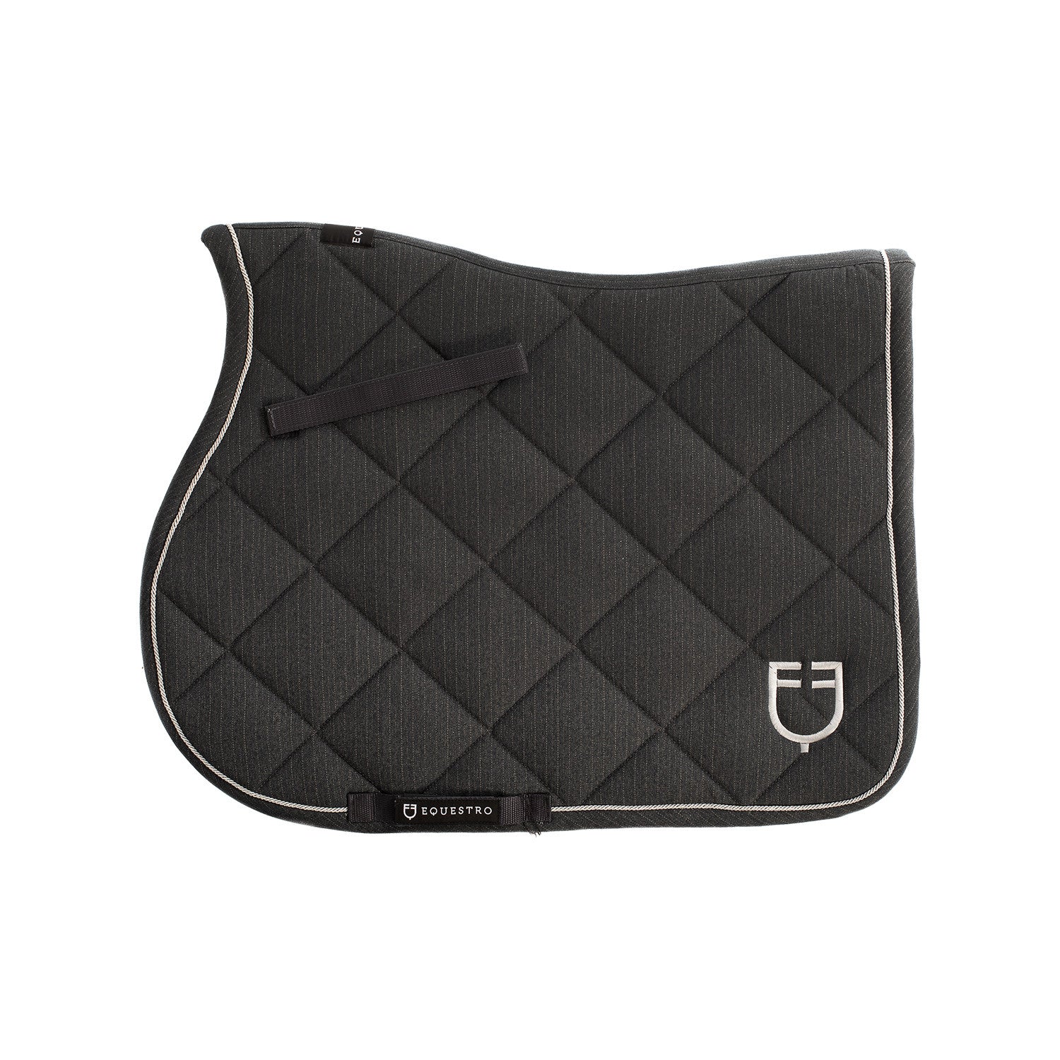 Jumping saddle pad in cotton with trimmings with logo