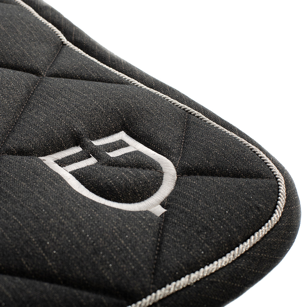 Jumping saddle pad in cotton with trimmings with logo
