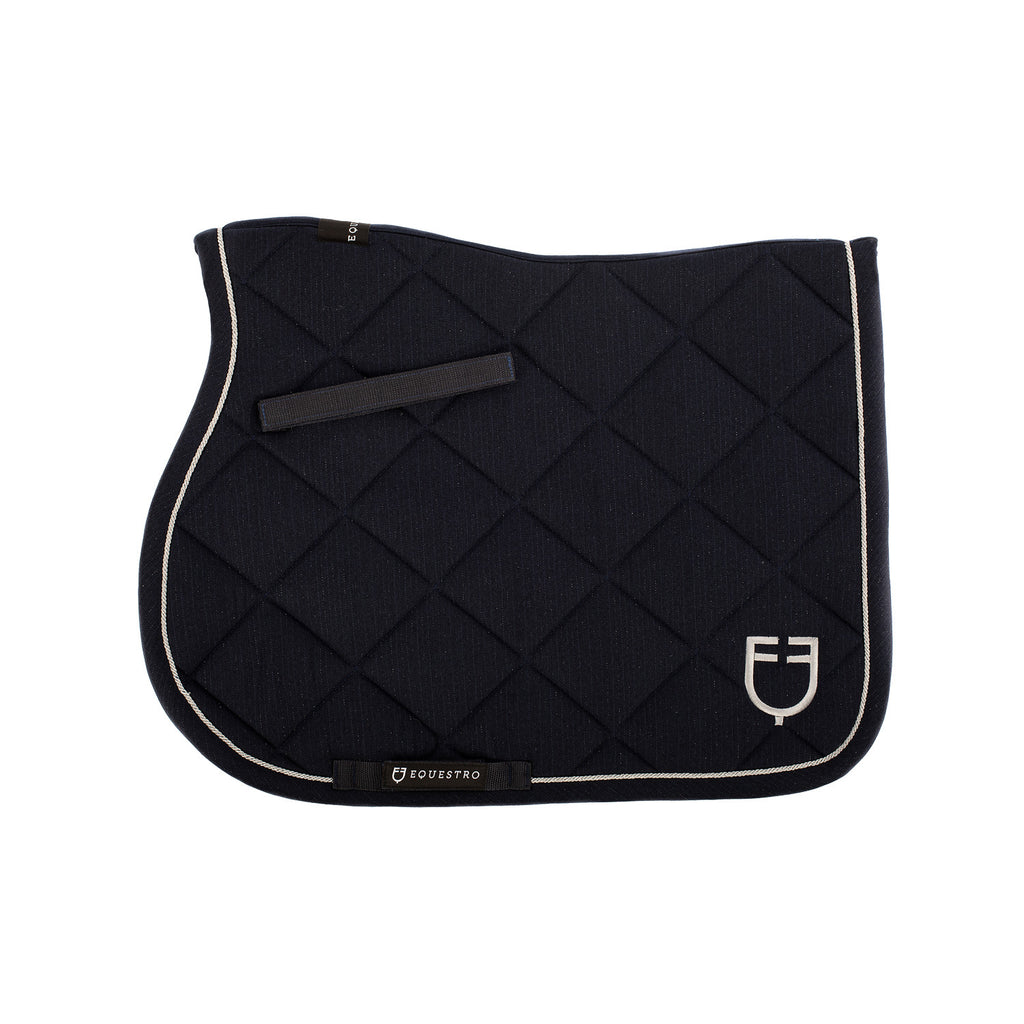 Jumping saddle pad in cotton with trimmings with logo