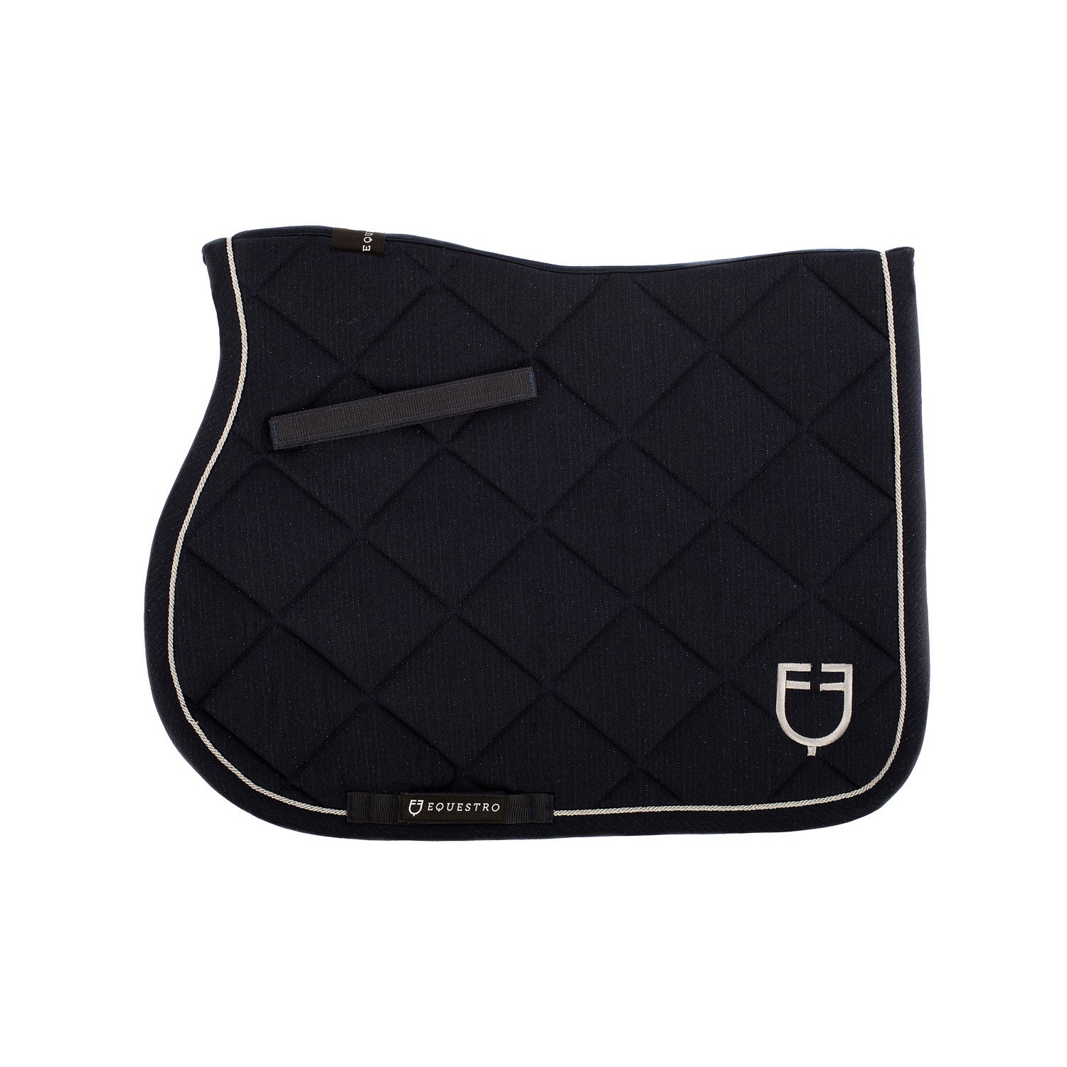 Jumping saddle pad in cotton with trimmings with logo