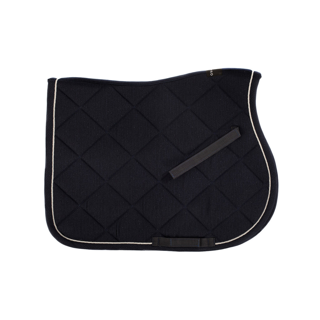 Jumping saddle pad in cotton with trimmings with logo