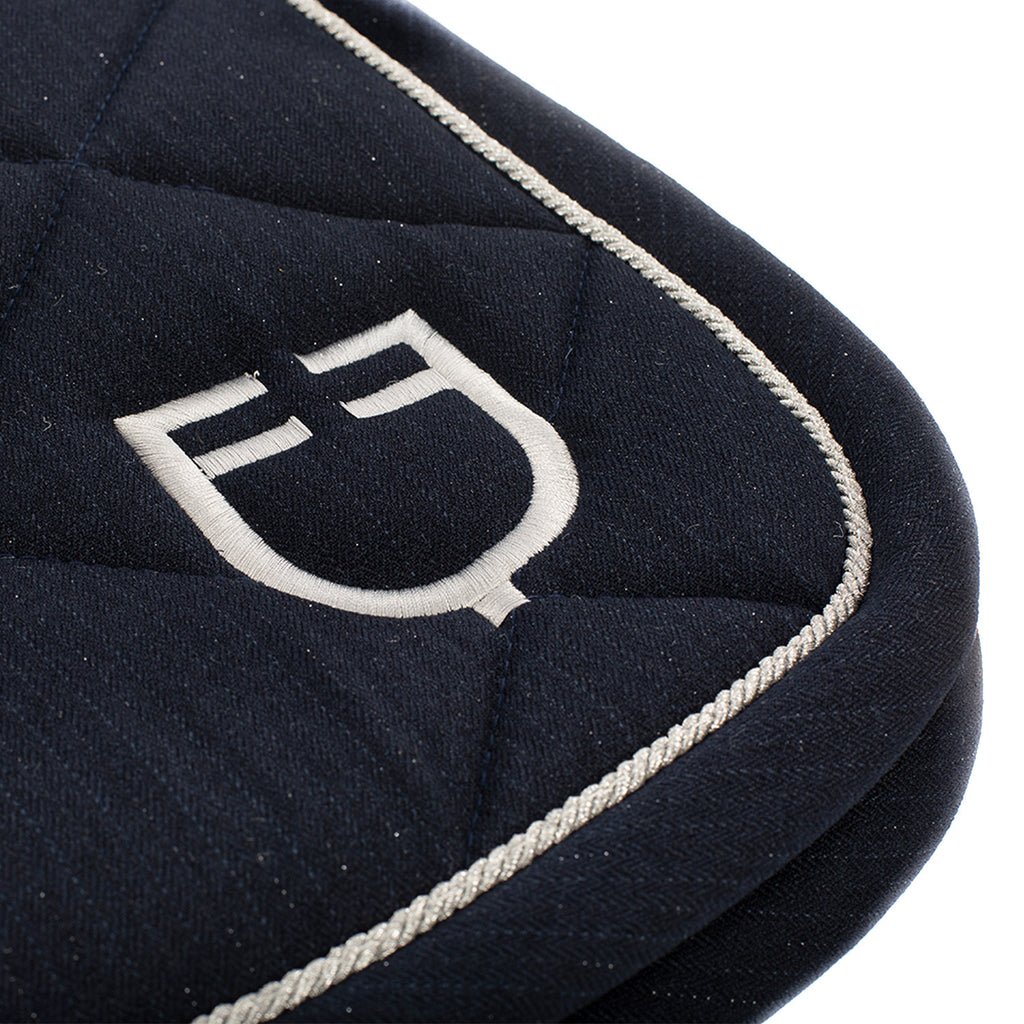 Jumping saddle pad in cotton with trimmings with logo