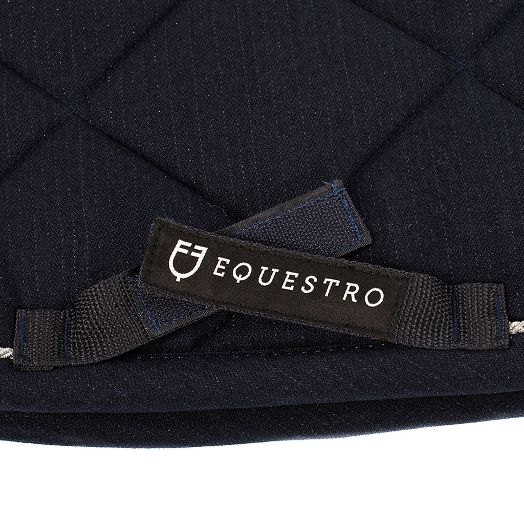 Jumping saddle pad in cotton with trimmings with logo