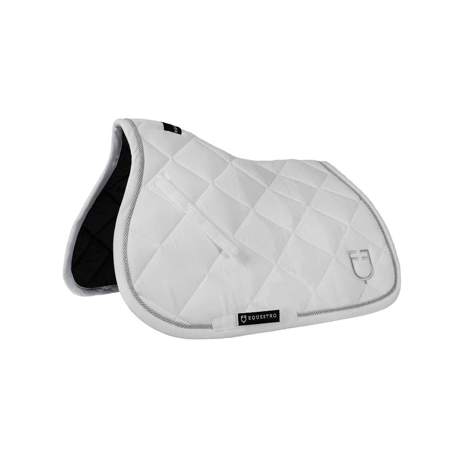 Jumping saddle pad in cotton with trimmings with logo