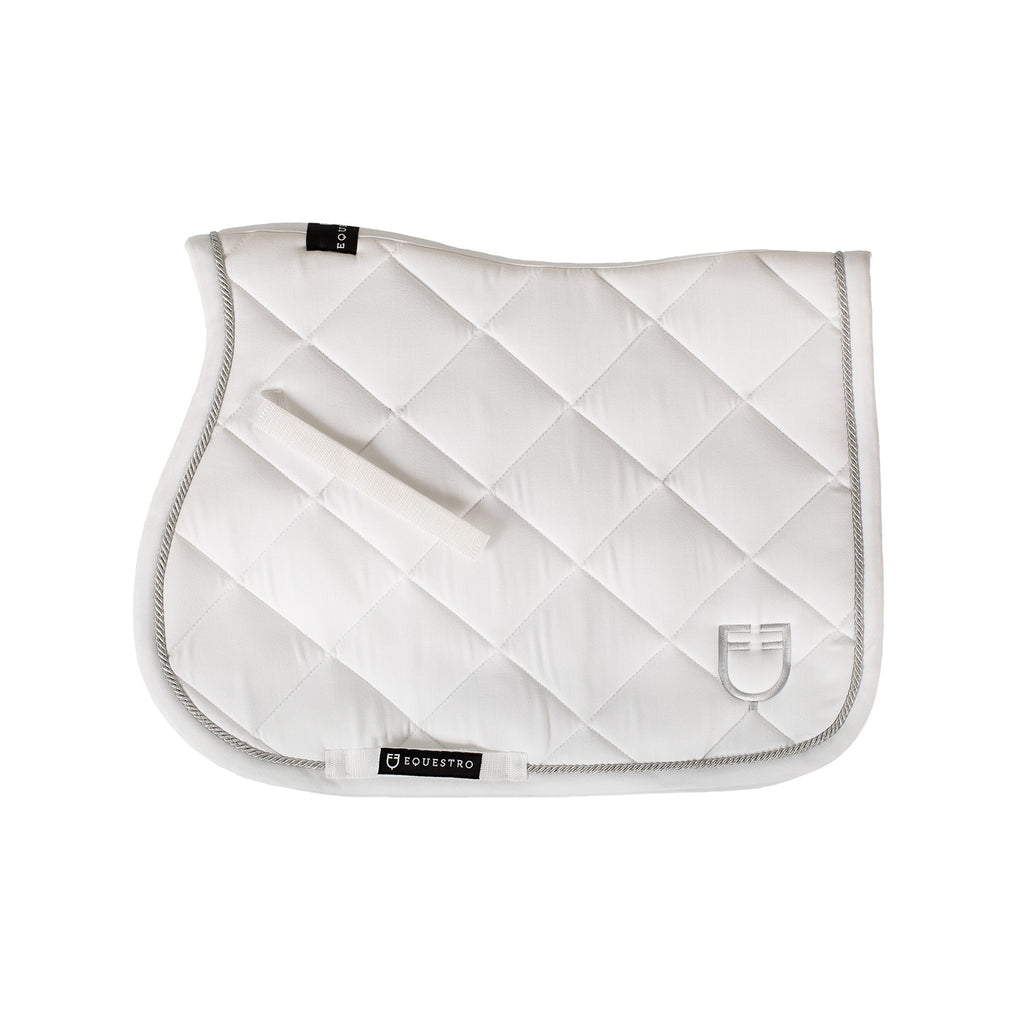 Jumping saddle pad in cotton with trimmings with logo