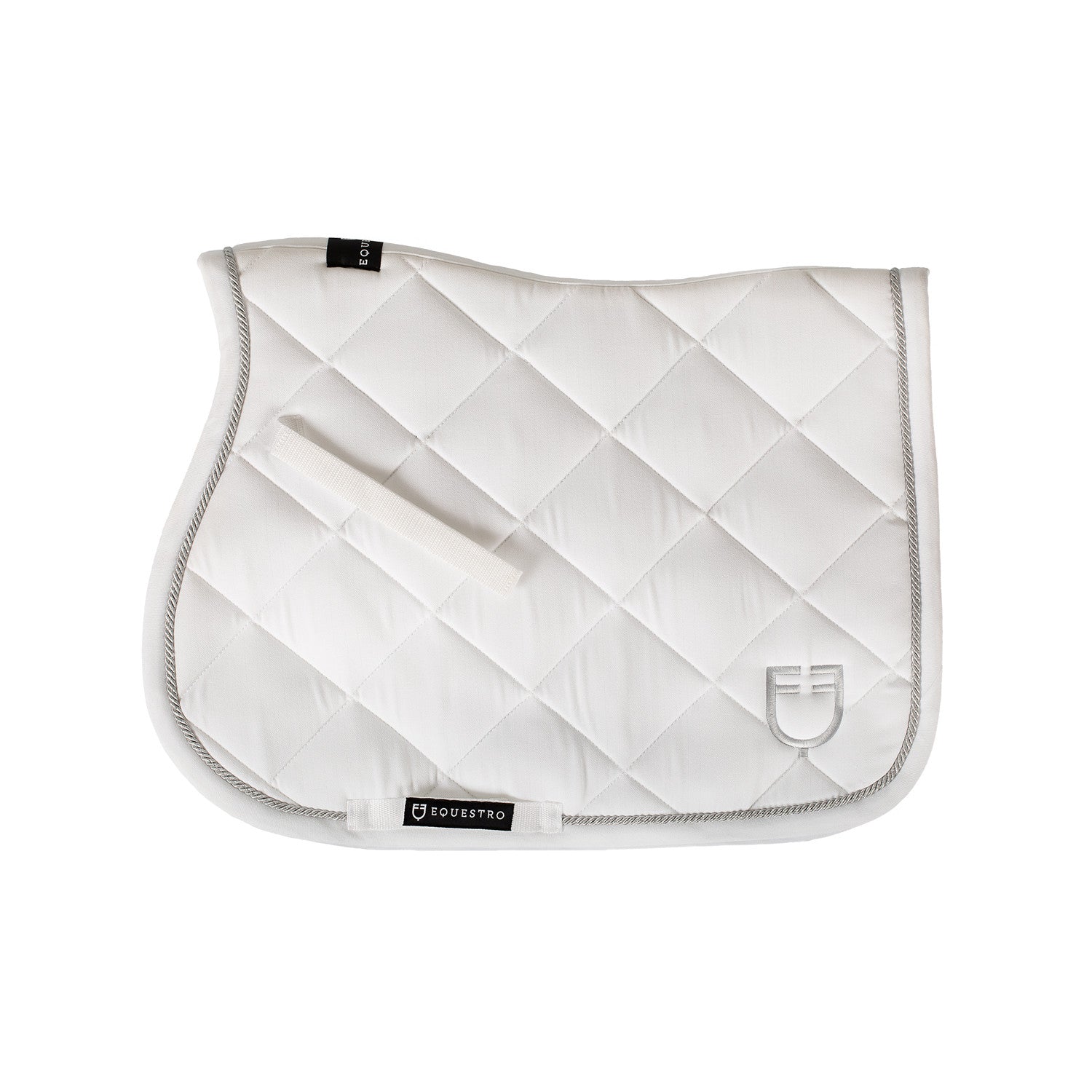 Jumping saddle pad in cotton with trimmings with logo