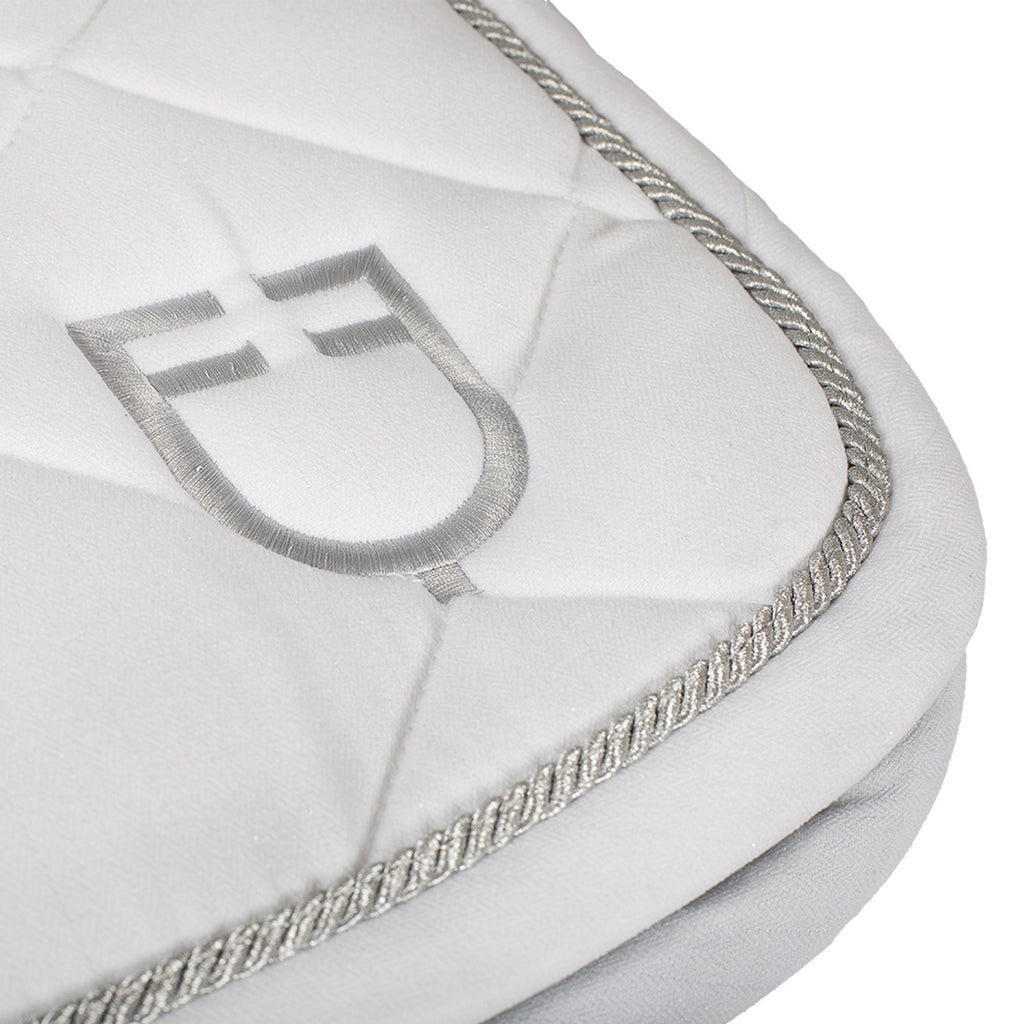 Jumping saddle pad in cotton with trimmings with logo