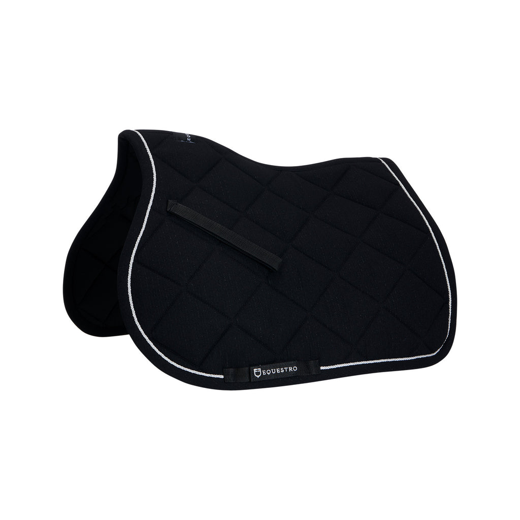 Jumping saddle pad in cotton with trimmings