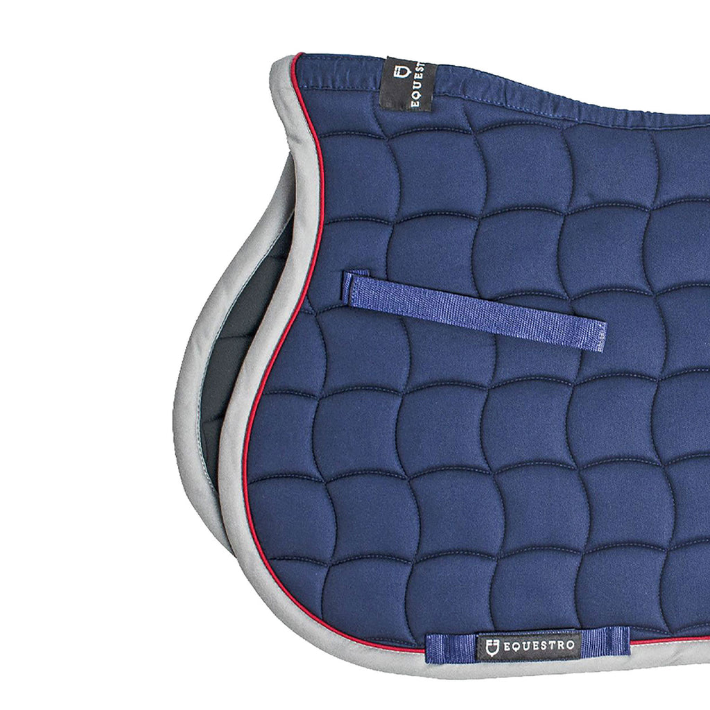 Jumping saddle pad with contrasting trimmings