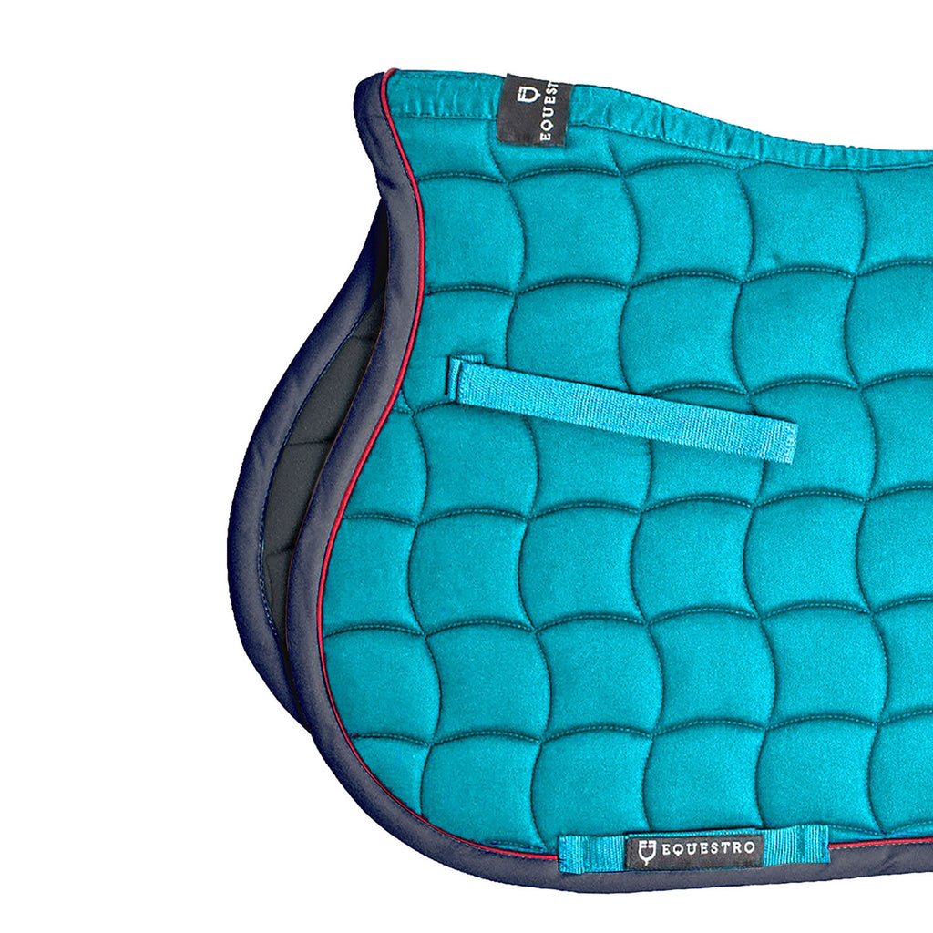 Jumping saddle pad with contrasting trimmings