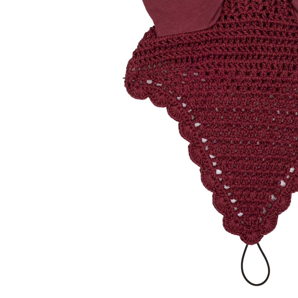 Cotton fly veil with noseband attachment