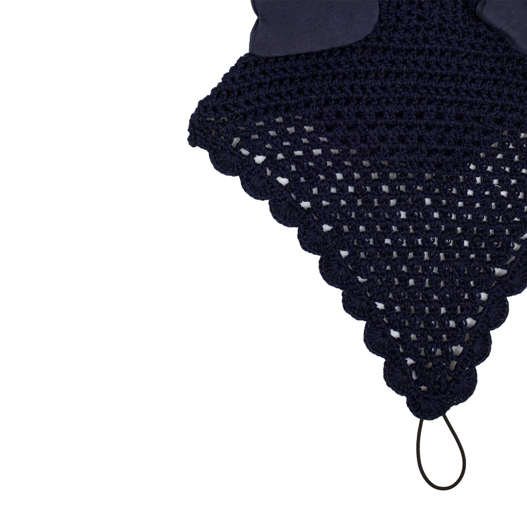 Cotton fly veil with noseband attachment