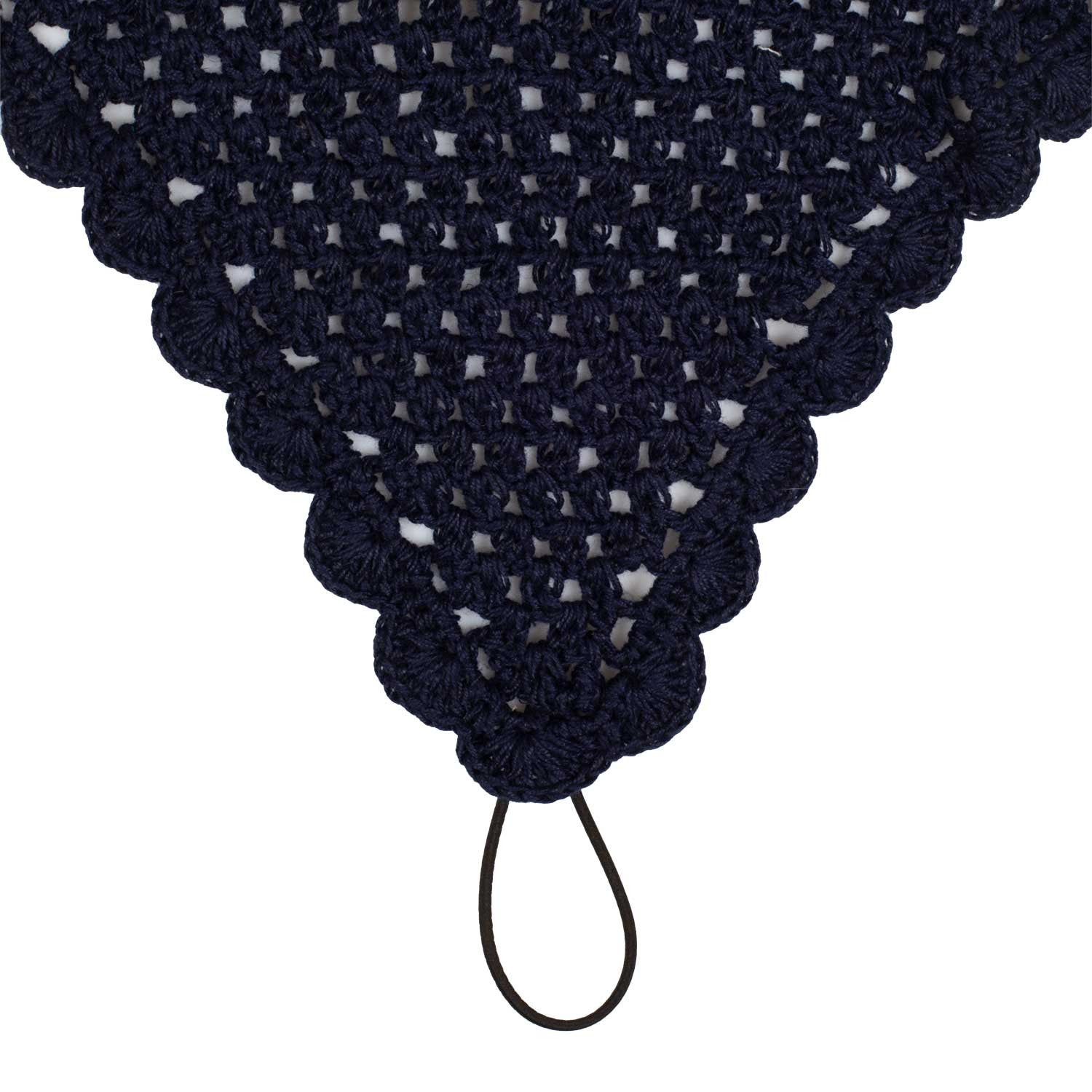 Cotton fly veil with noseband attachment